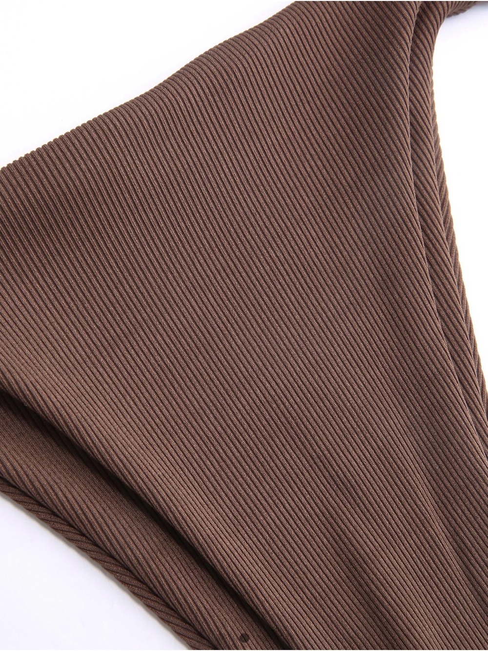 Brown Ribbed Bikini Set - Picture 2 of 4